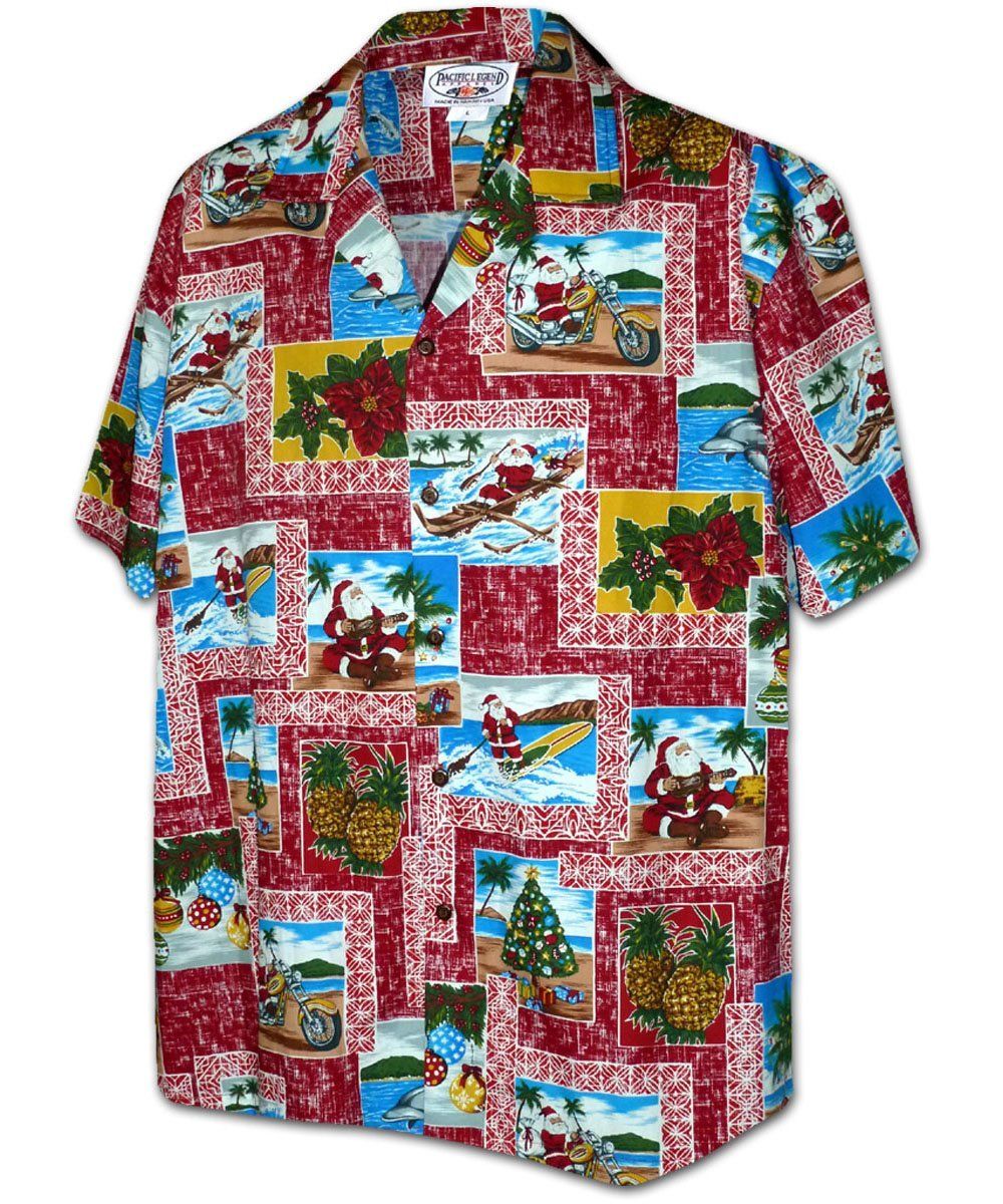 Santa Vacay Red Hawaiian Shirt