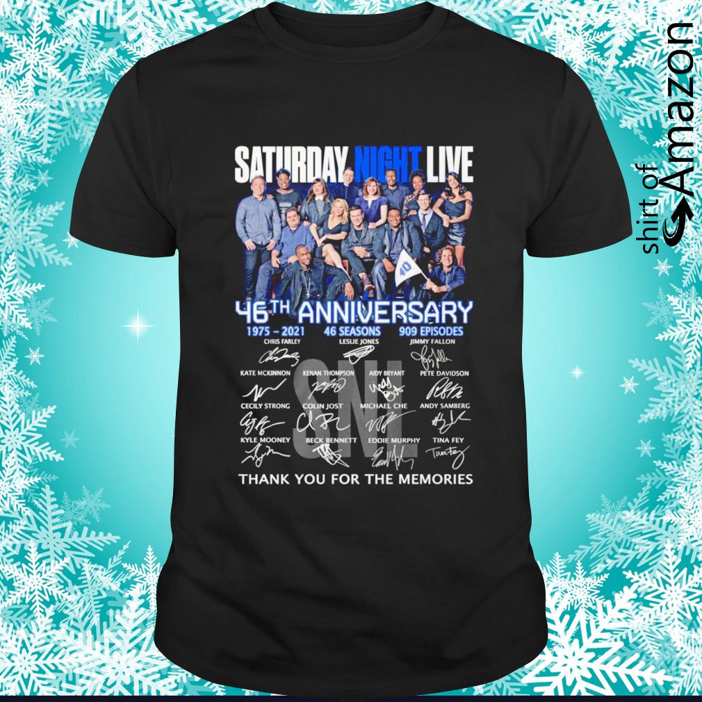 Saturday Night Live 46th Anniversary 1975-2021 thank you for the memories signatures shirt