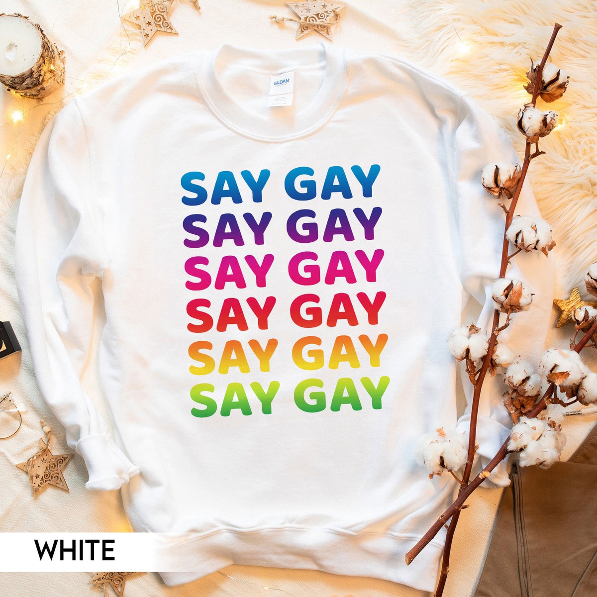 Say Gay Colorful Vintage Limited Protest LGBTQIA Shirt