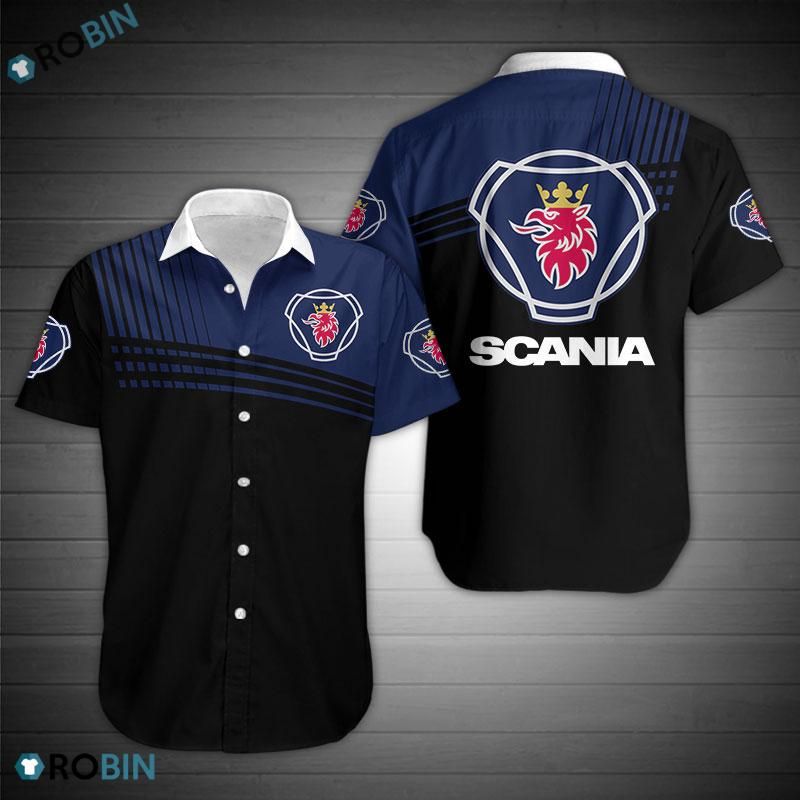 Scania Aloha Shirt, Button Up T Shirt Hawaii Shirt