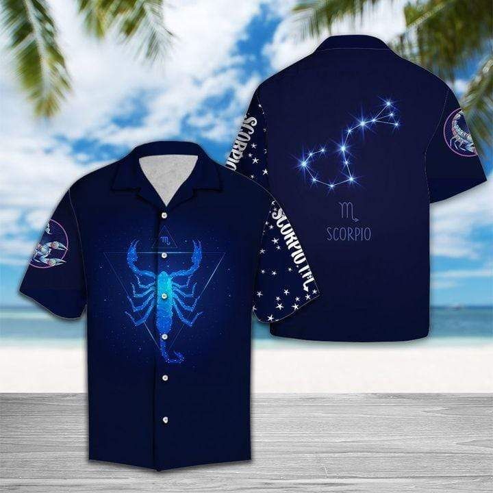 Scorpion Horoscope Zodiac Hawaiian Shirt Birthday Gifts