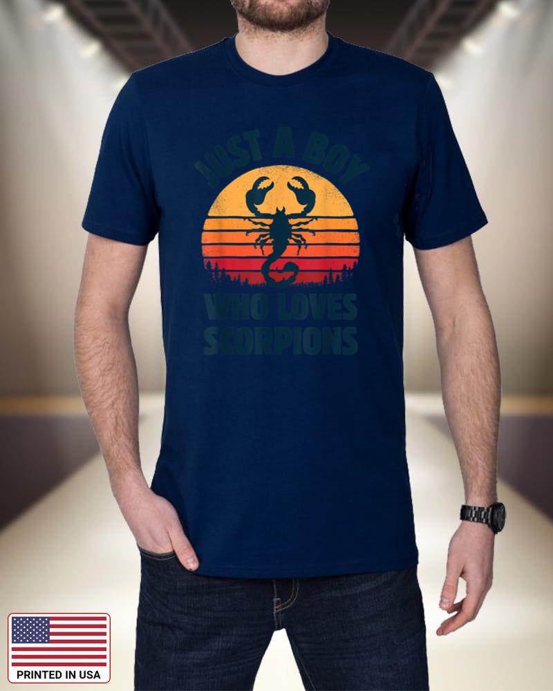 Scorpion Just A Boy Who Loves Scorpions Insects Bugs Retro eh42k
