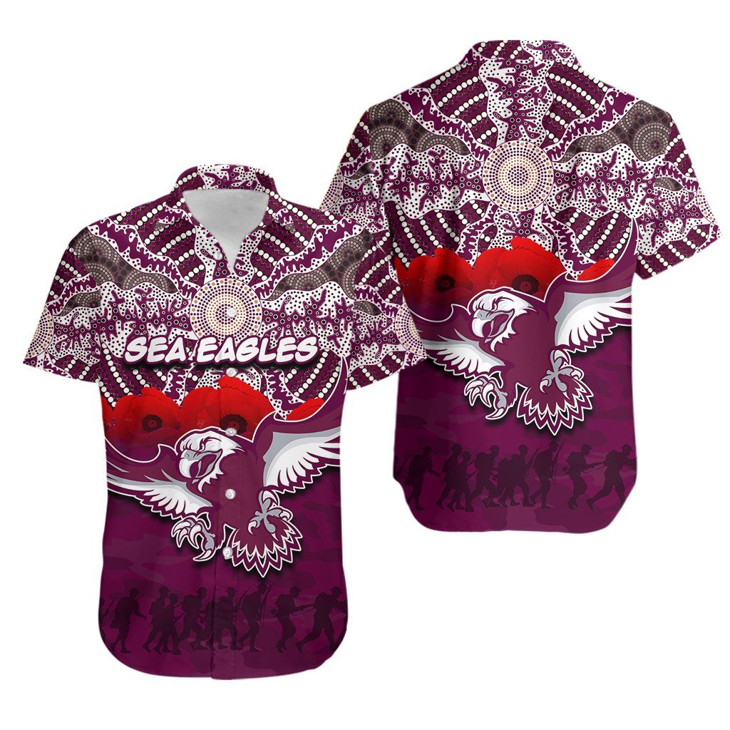 Sea Eagles Hawaiian Shirt Aboriginal Anzac Day Th4