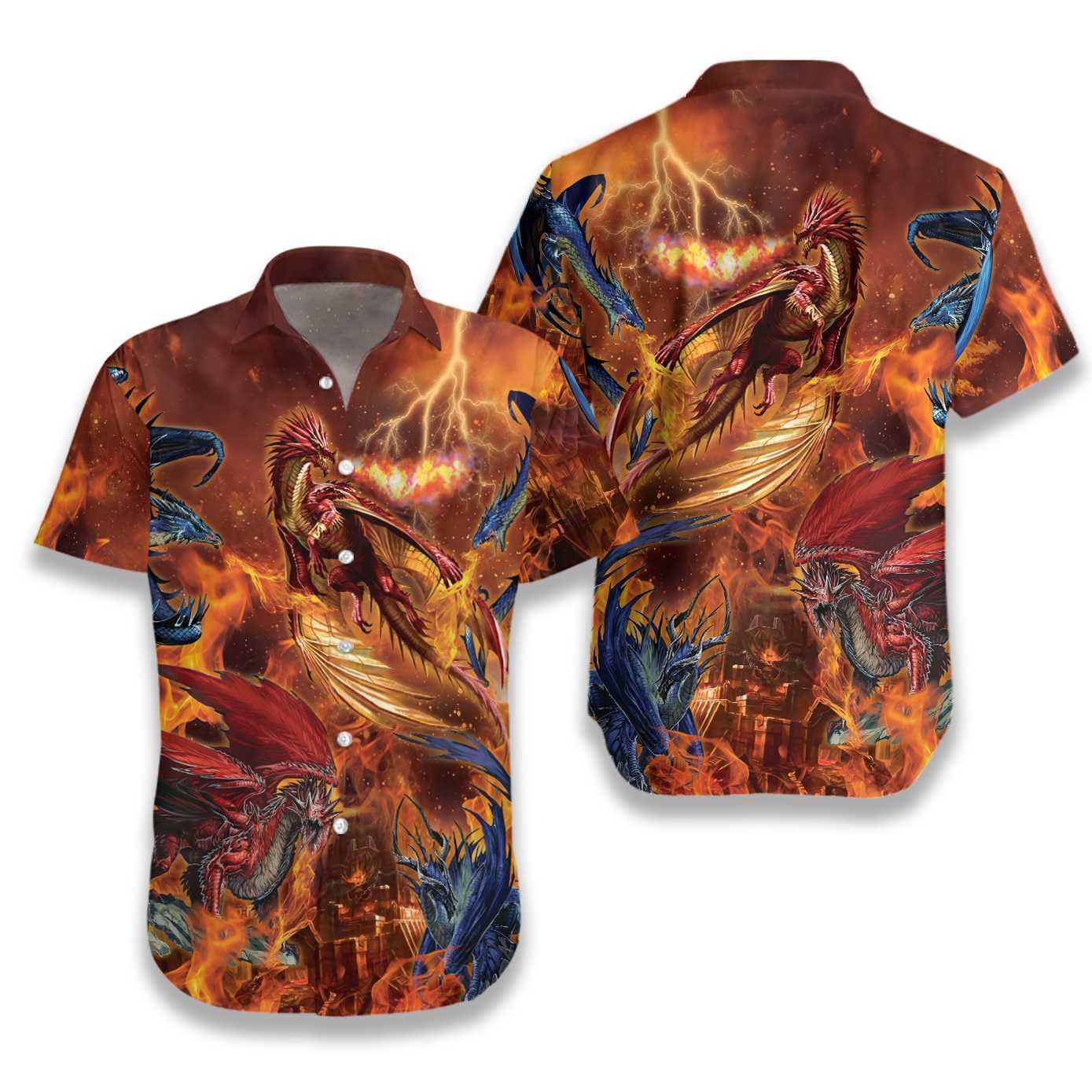 Shape Of Fire Dragons Ez12 0512 Hawaiian Shirt