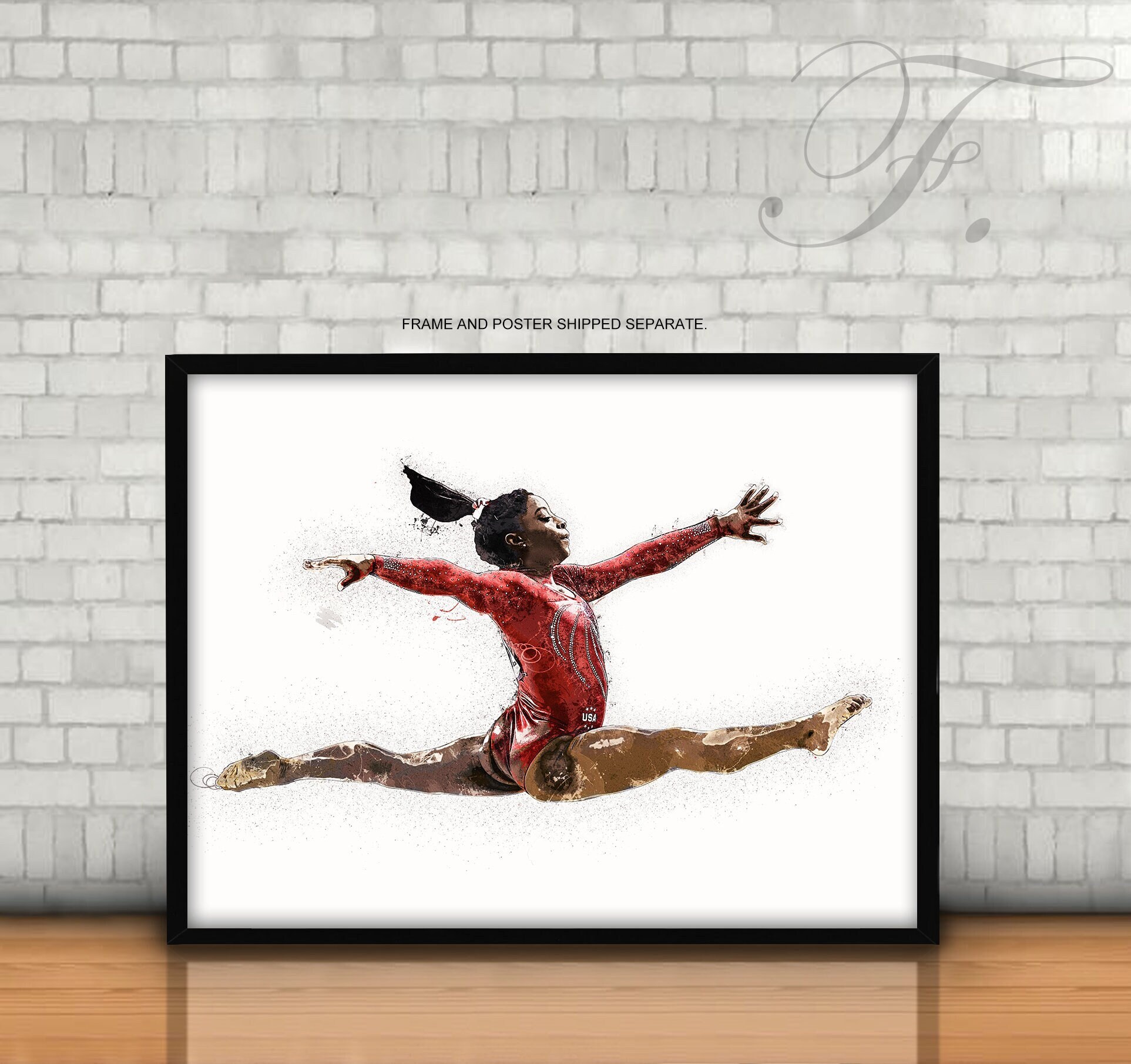 Simone Biles poster, Canvas, Olympics, Gymnastics for Wall Art Decor, Gym, Home Living, Bedroom, kids gift, man cave, Office Decorations