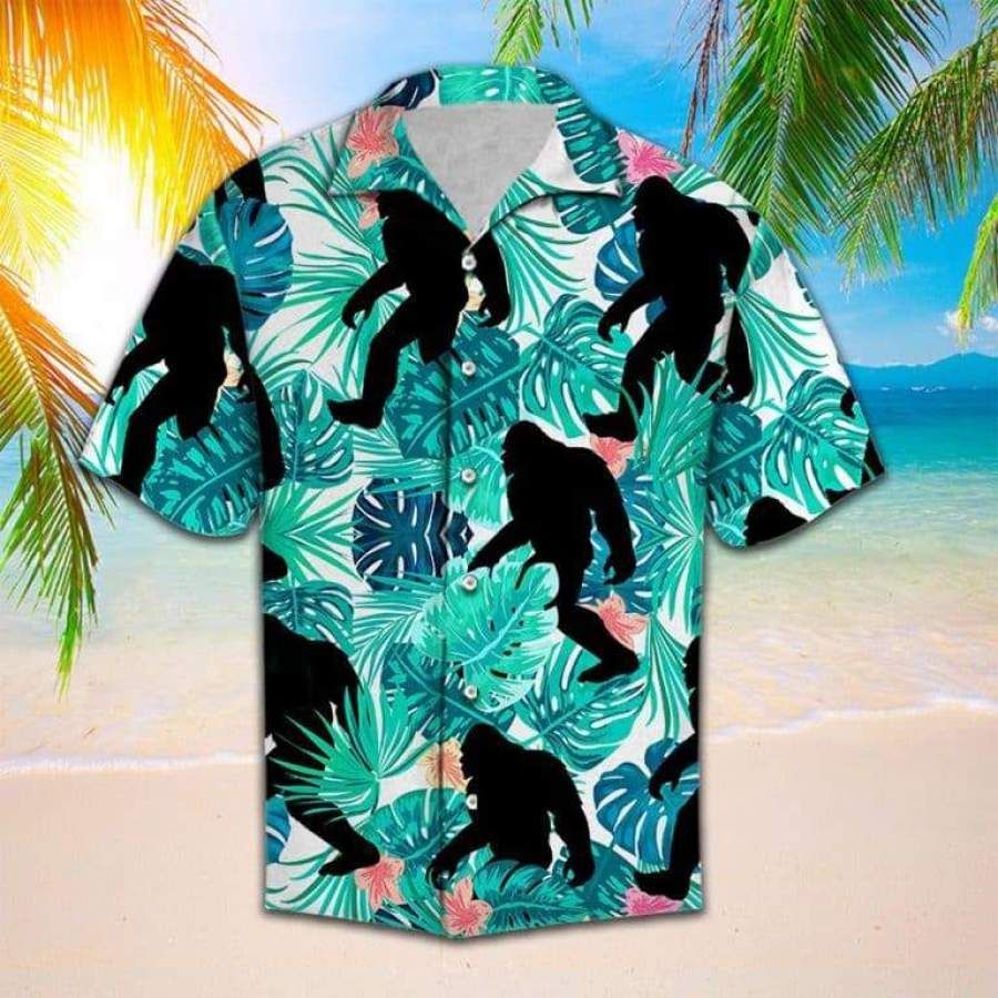 Simple Bigfoot Hawaiian Aloha Shirts
