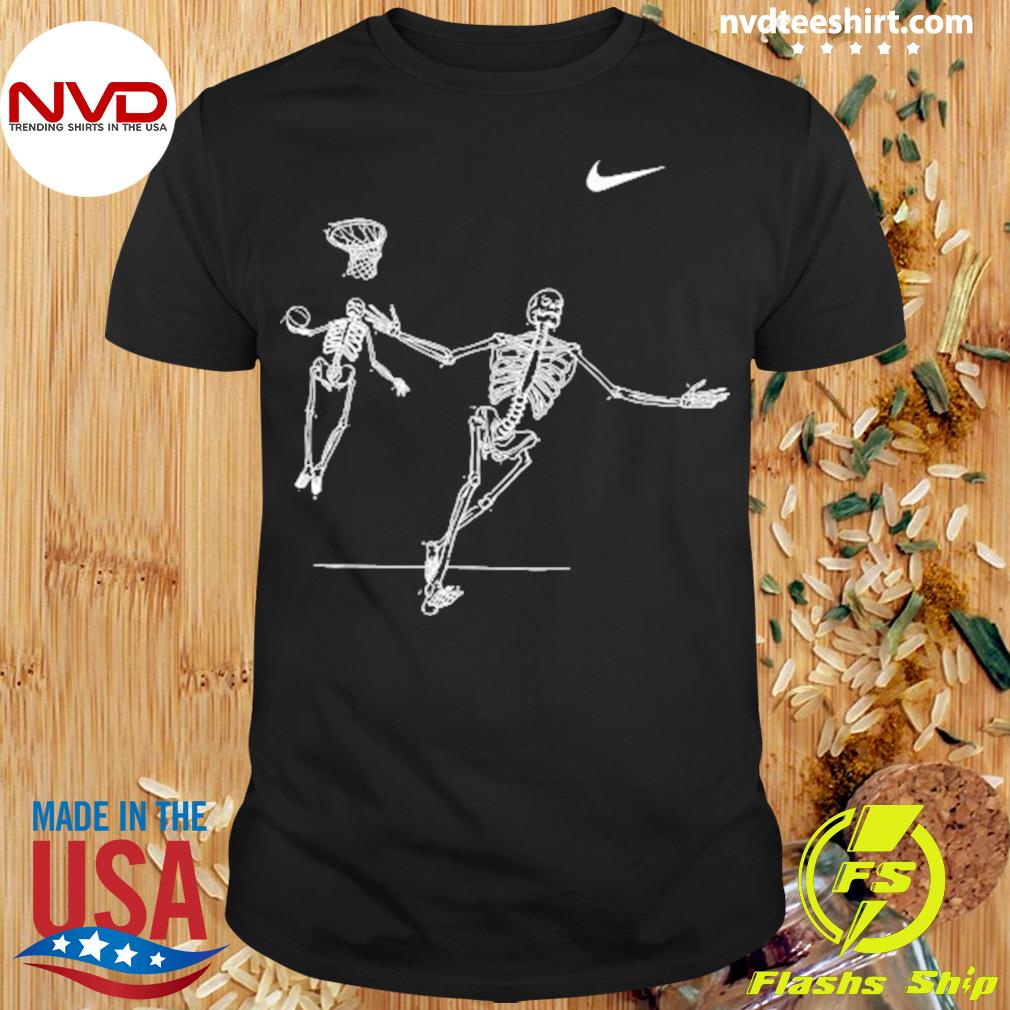 Skeleton Play Basketball Shirt
