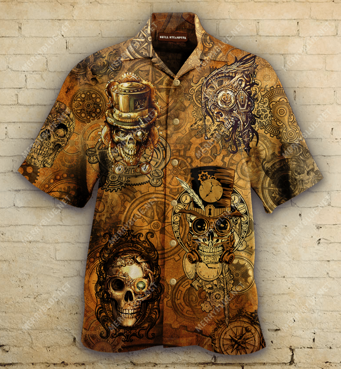 Skull Steampunk Hawaiian Shirt