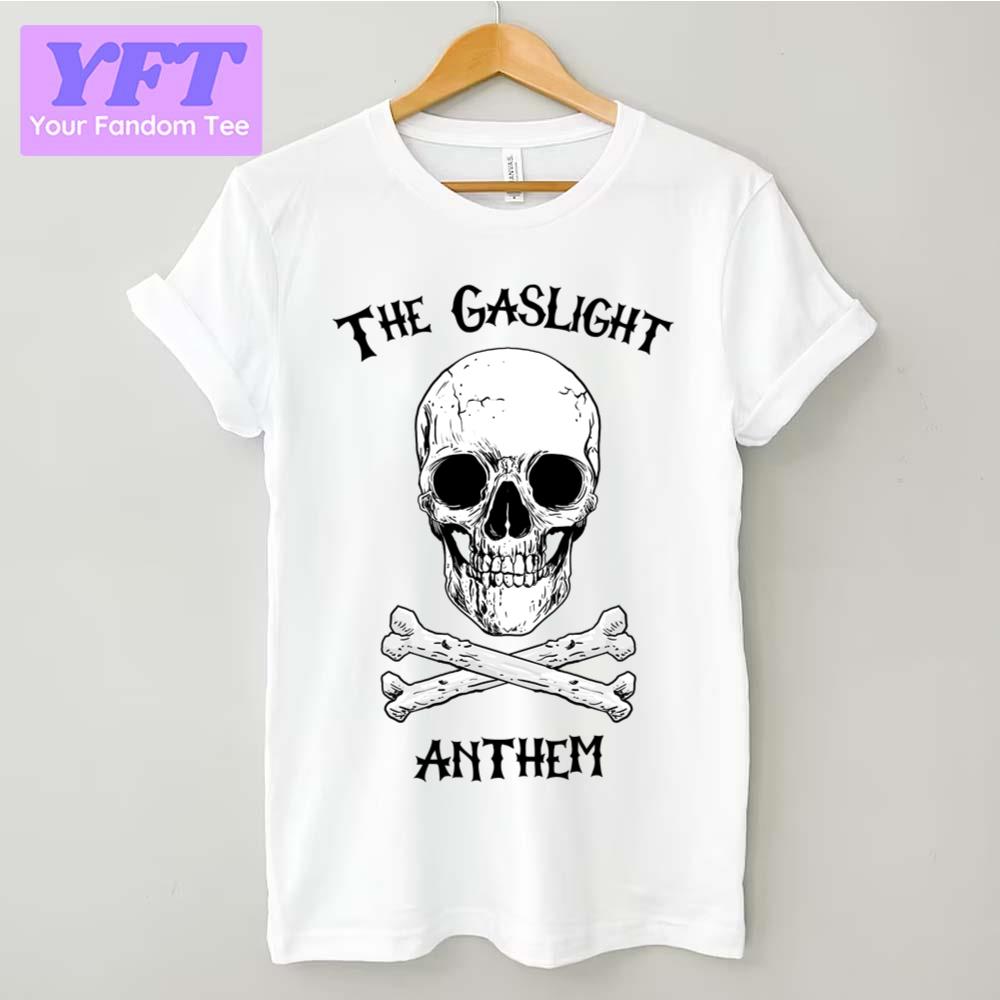 Skull With Bones Design The Gaslight Anthem Rock Band Unisex T-Shirt