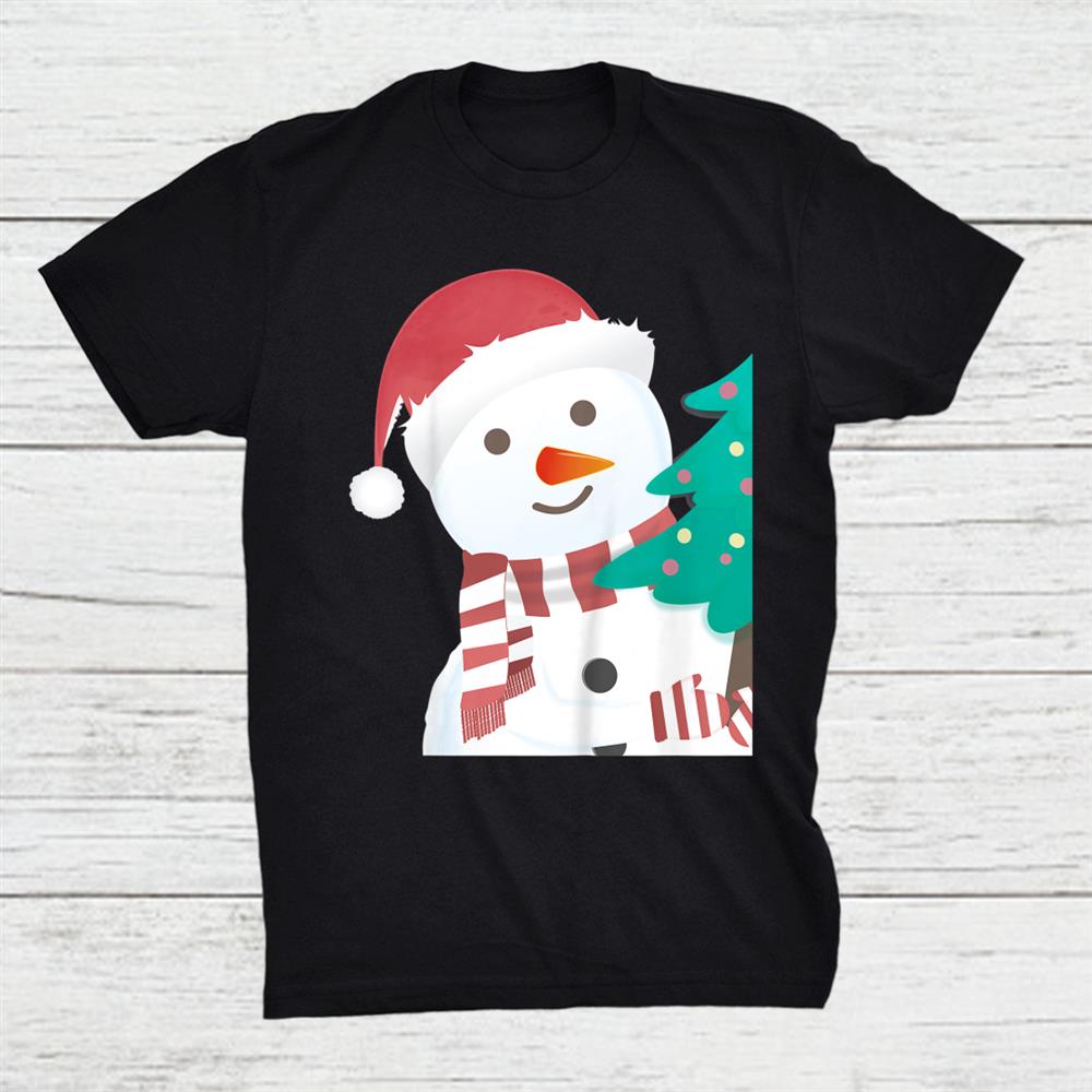 Snow Man Snowflake Winter Christmas Tree Holiday X Mas Shirt