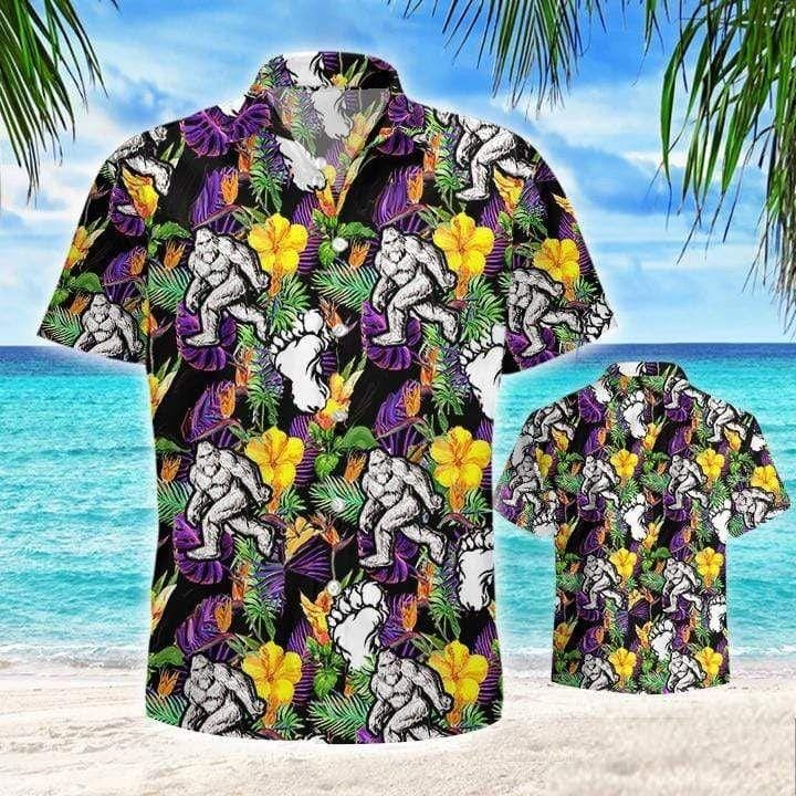 So Cool Bigfoot Tropical Hawaiian Aloha Shirts