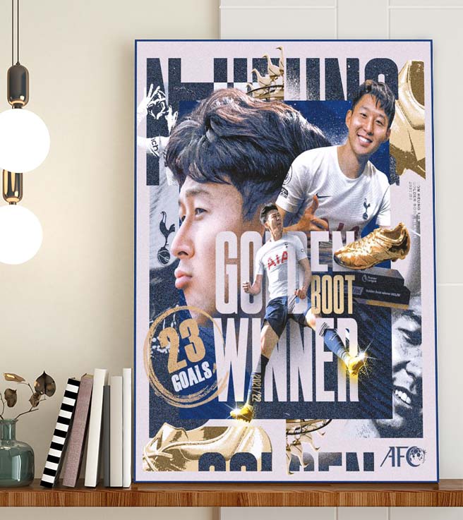 Son Heung Min 23 Goals Golden Boot Winner Poster Canvas