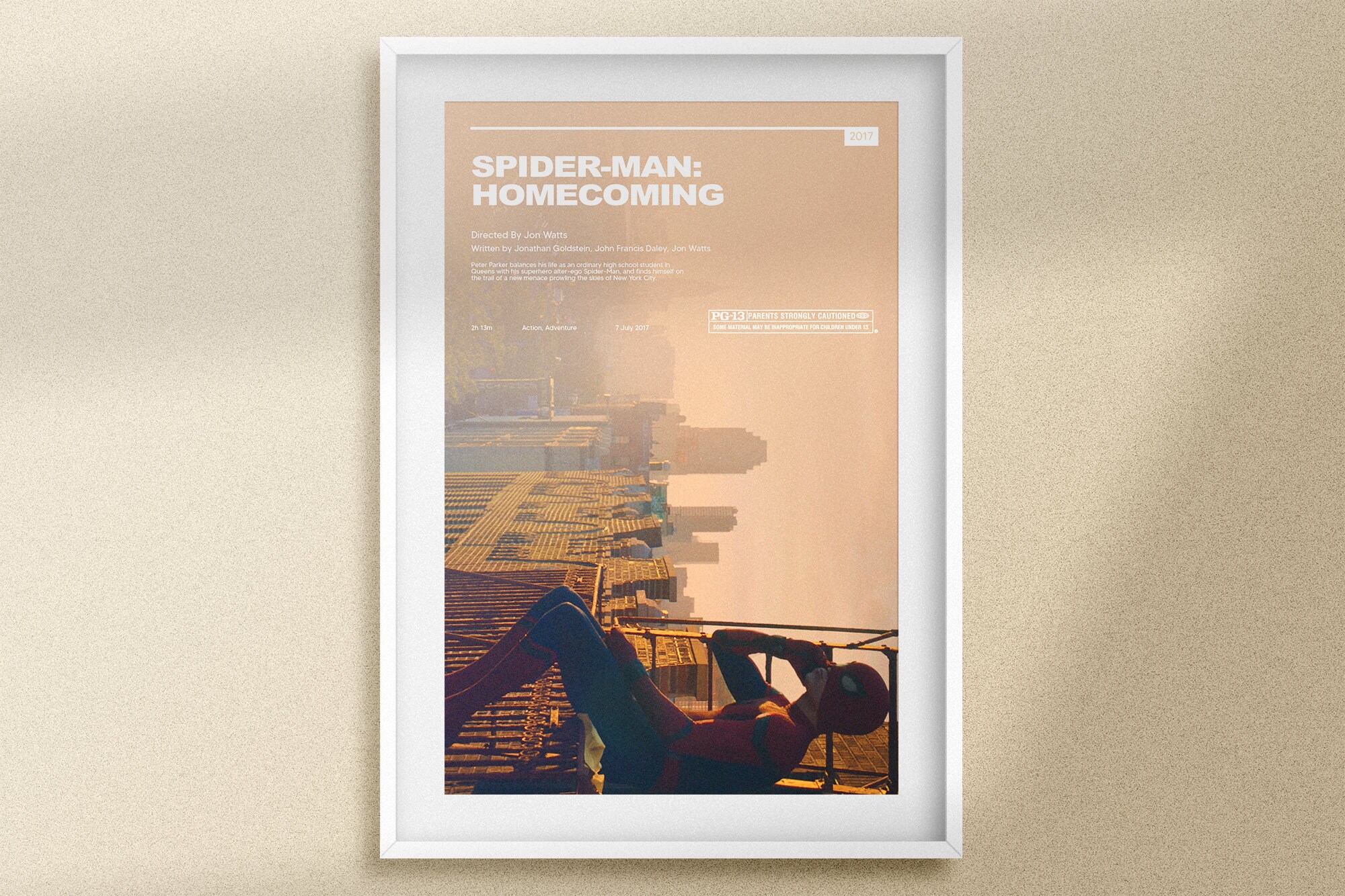 Spider-Man Homecoming Minimalist Movie Poster - Modern Digital Download, Wall Art Print