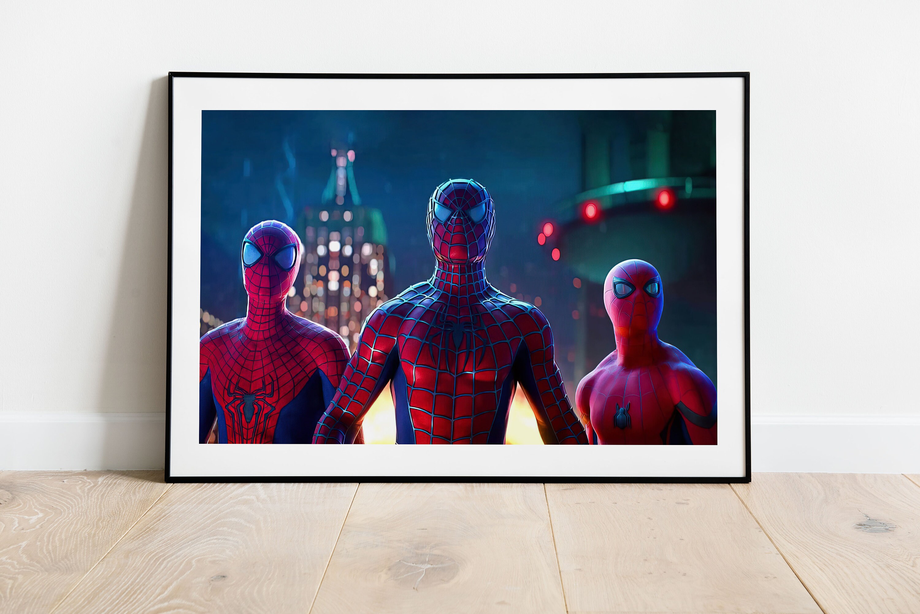 Spiderman Poster, No Way Home, Spiderman Fan Art, Multiverse Spiderman, Tom Holland, Andrew Garfield, Tobey Maguire, Three Spiderman