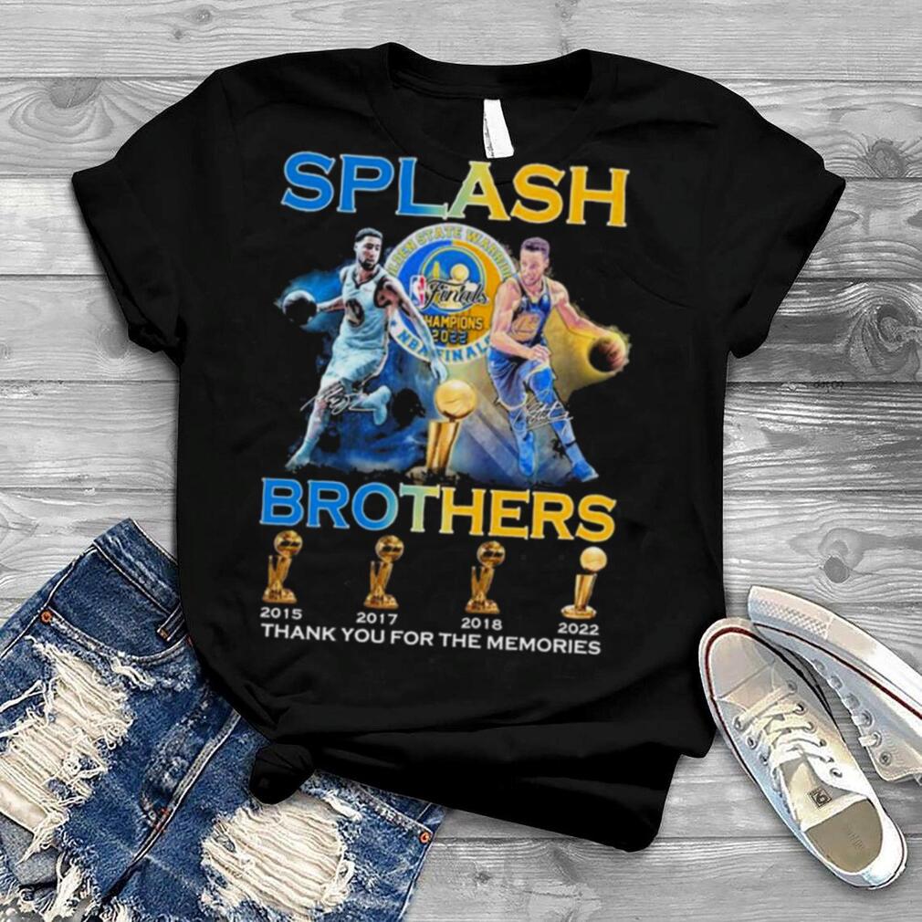 Splash Brother 2015 2017 2018 2022 thank you for the memories signatures shirt