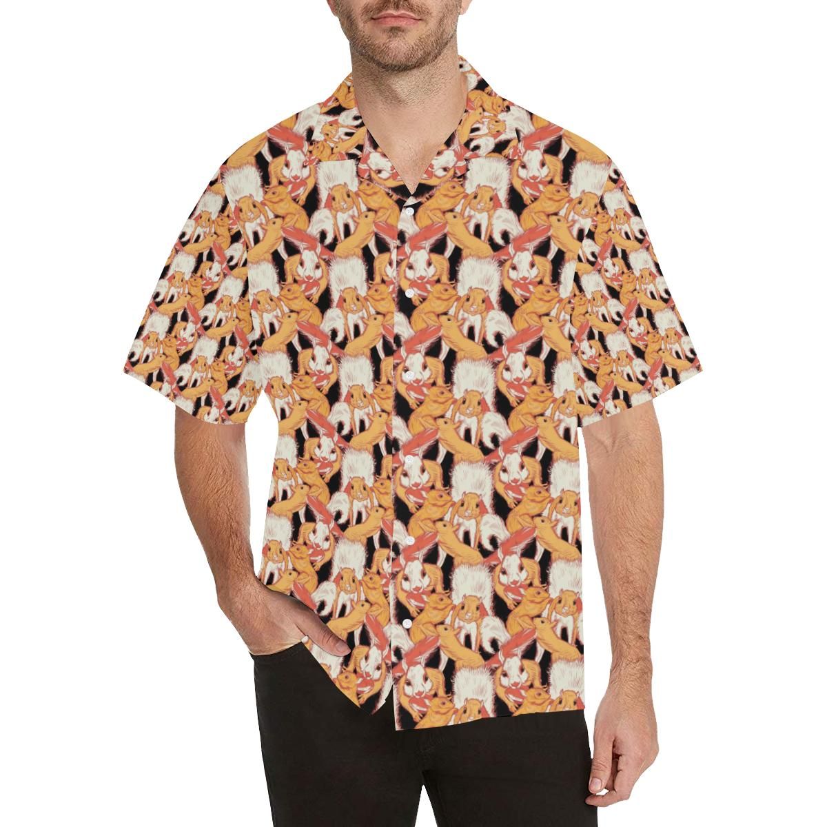 Squirrel Pattern Print Design 04 Men’s All Over Print Hawaiian Shirt (model T58)