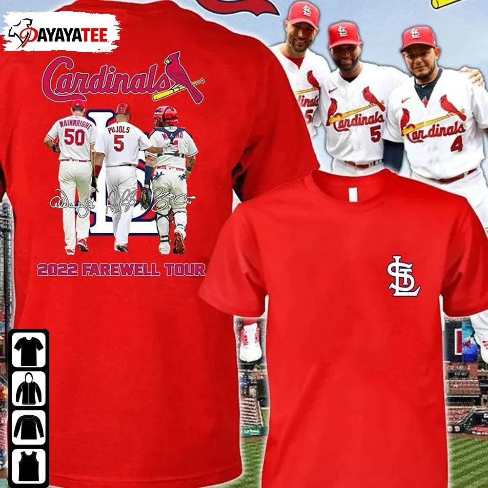 St Louis Cardinals Baseball Shirt 2022 Farewell Tour Signatures