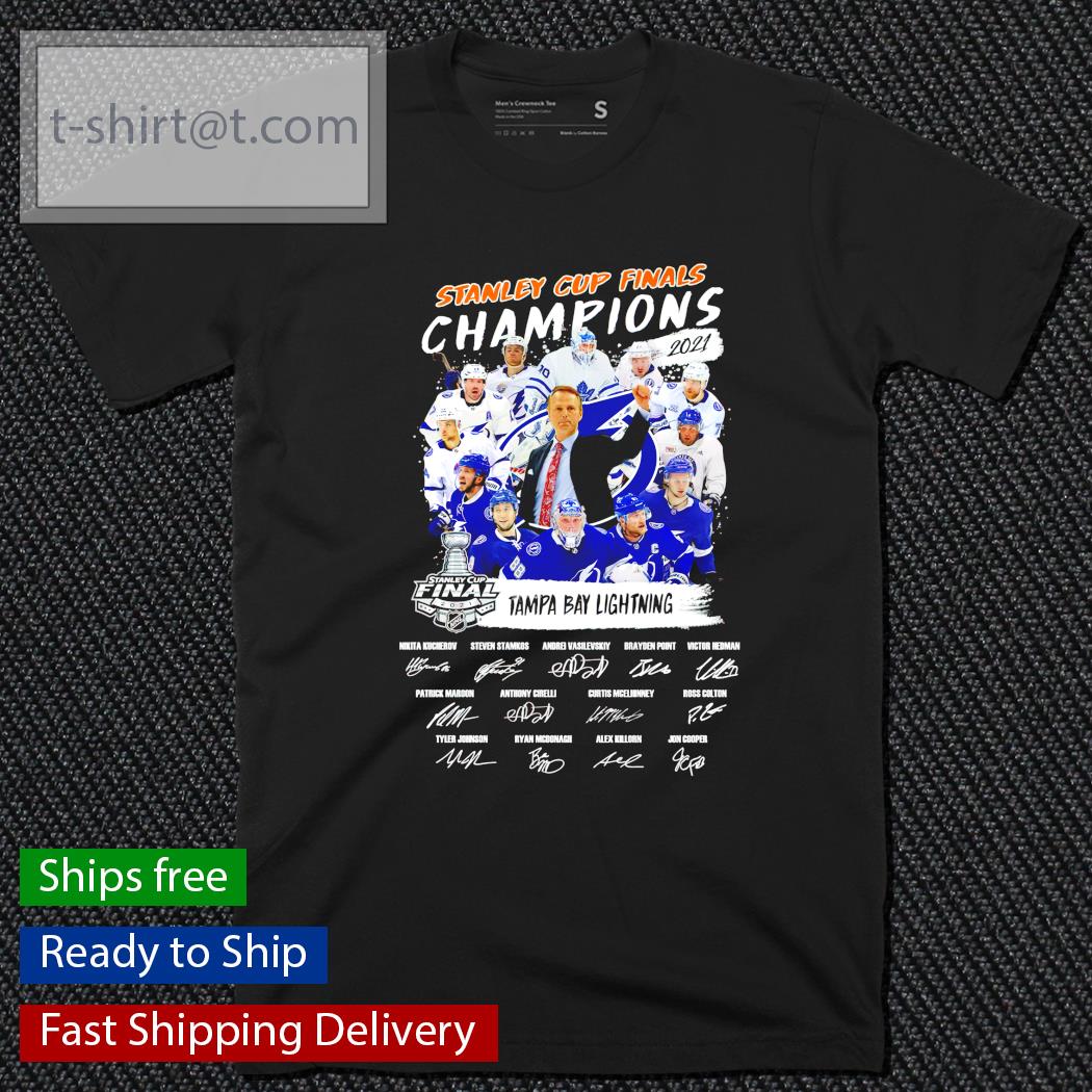 Stanley Cup Finals Champions 2021 Tampa Bay Lightning signatures shirt