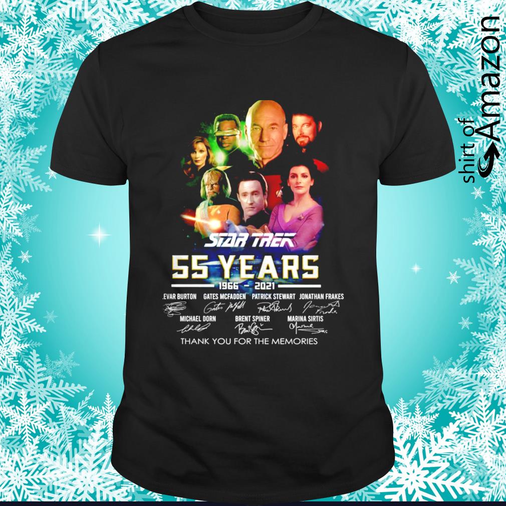 Star Trek 55 Years 1966-2021 Thank you for the memories signatures shirt