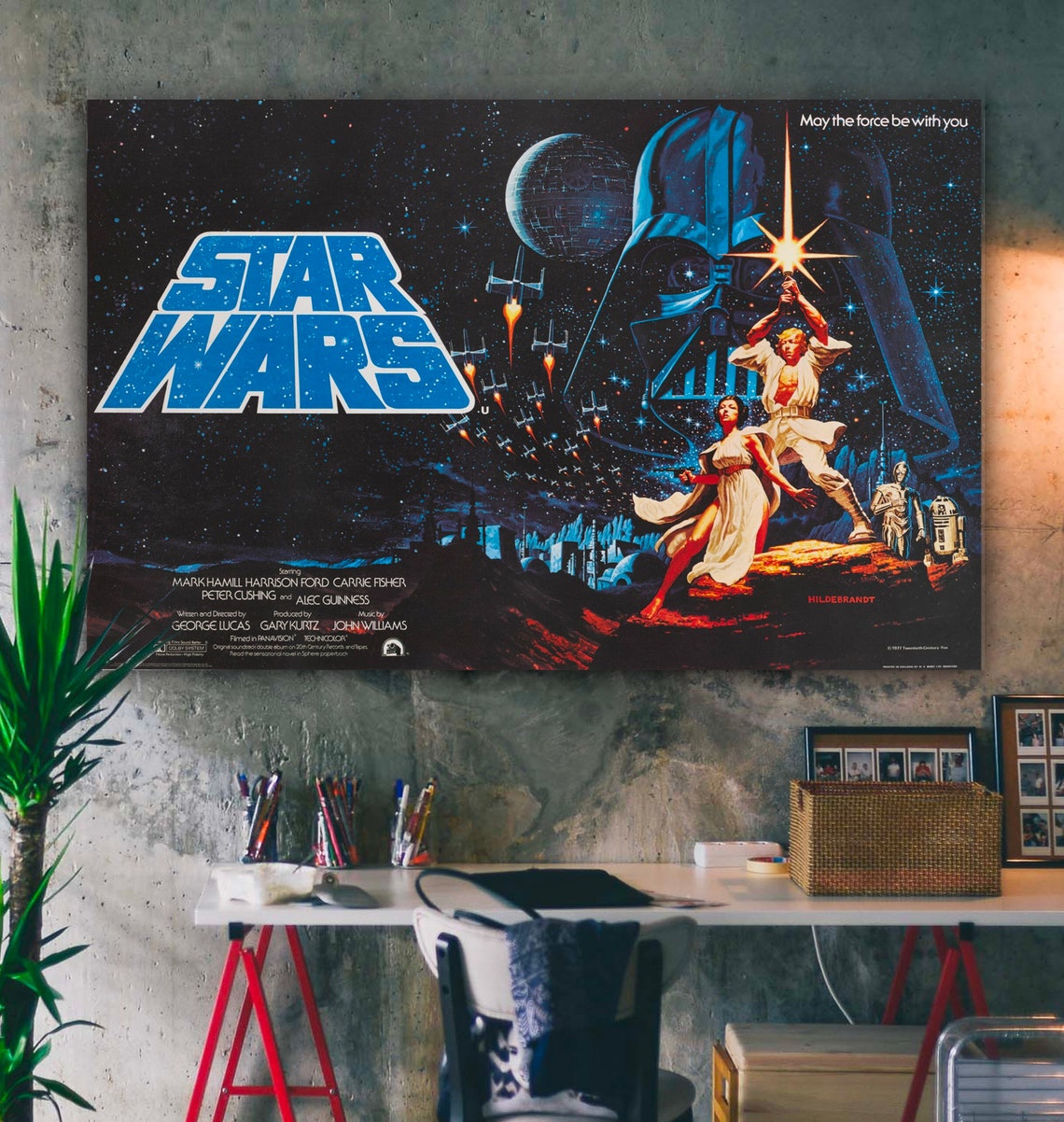 Star Wars 1977 Canvas Poster, Star Wars Vintage Poster, Star Wars A New Hope Poster, Star Wars Poster gift with  inches