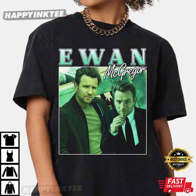 Star Wars Ewan McGregor Portrait Poster Obi-wan Kenobi T-Shirt