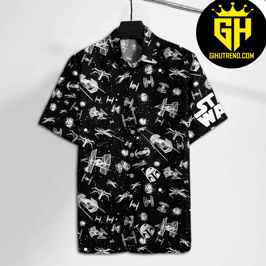 Star Wars Starfighters Black Hawaiian Shirt