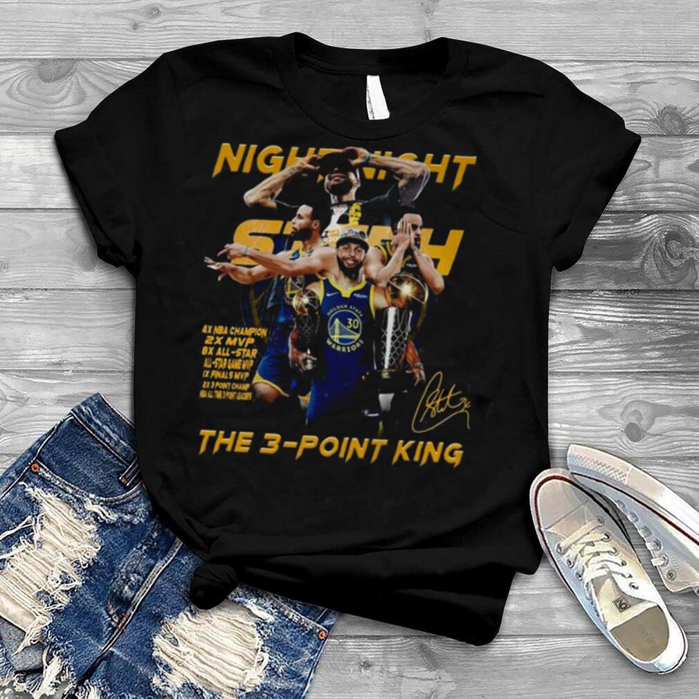 Steph Curry Night Night The 3 point King Signatures Of The Golden State Warriors Shirt
