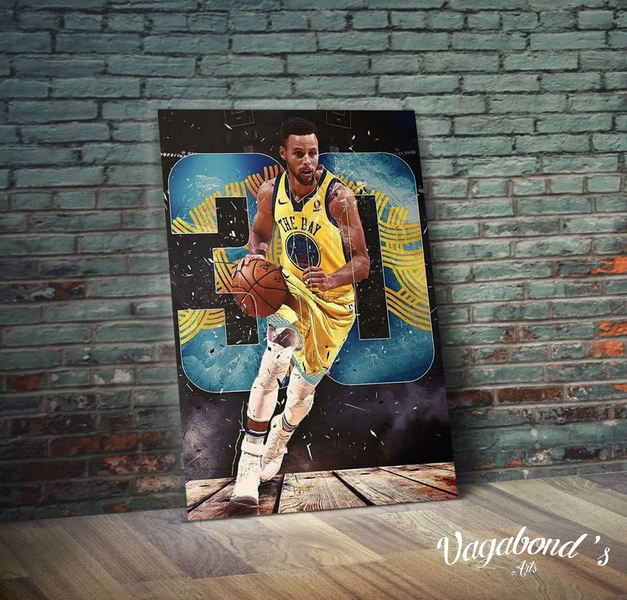 Steph Curry Poster - Golden State Warriors, Metal Poster,Metal Sign, Kids Room, Man Cave, Game Room
