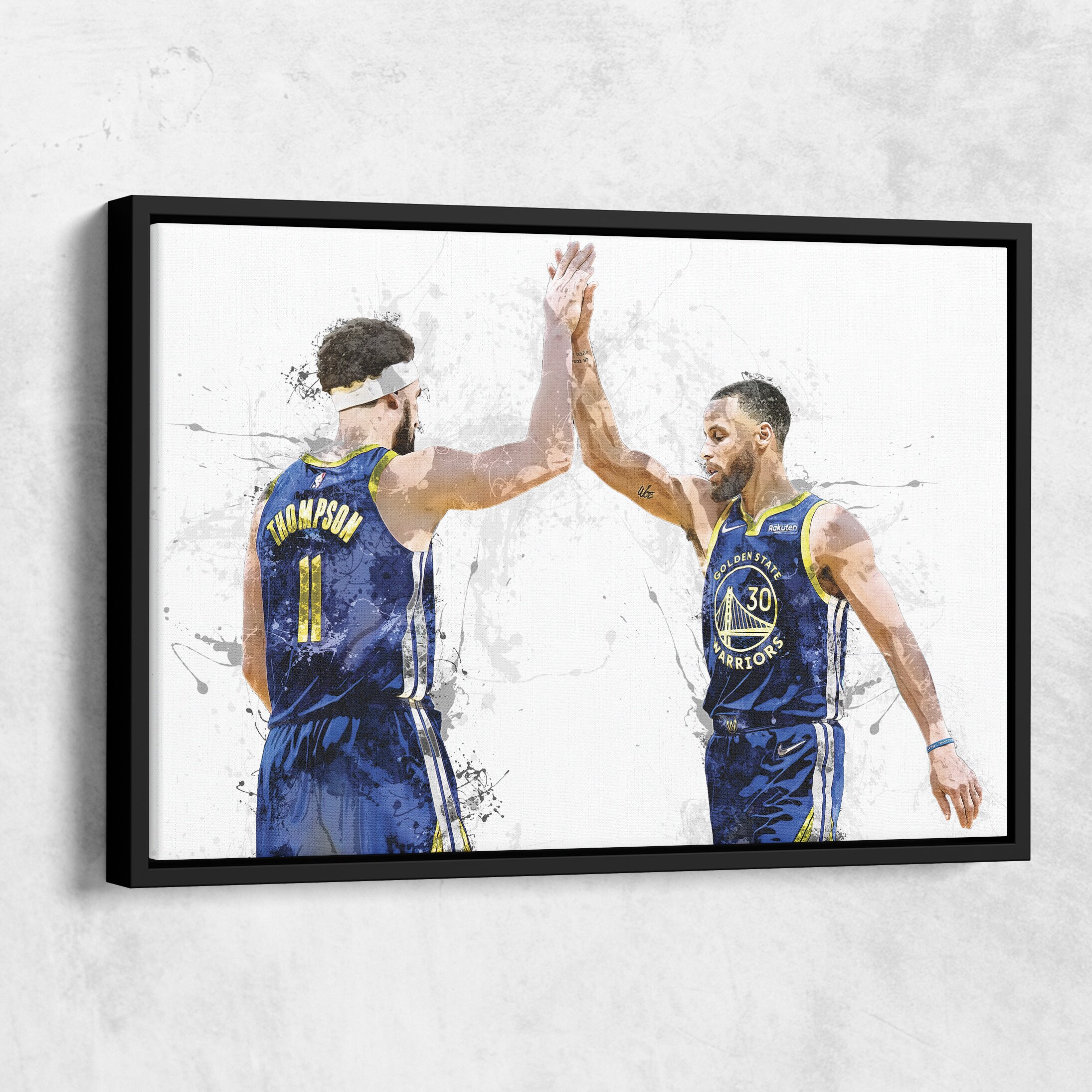 Stephen Curry Klay Thompson Poster Golden State Warriors NBA Hand Made Poster Canvas Print Kids Wall Art Man Cave Gift Home Decor