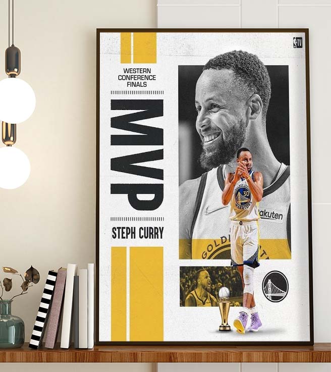 Stephen Curry MVP Western Conference Finals NBA Art Decor Poster Canvas