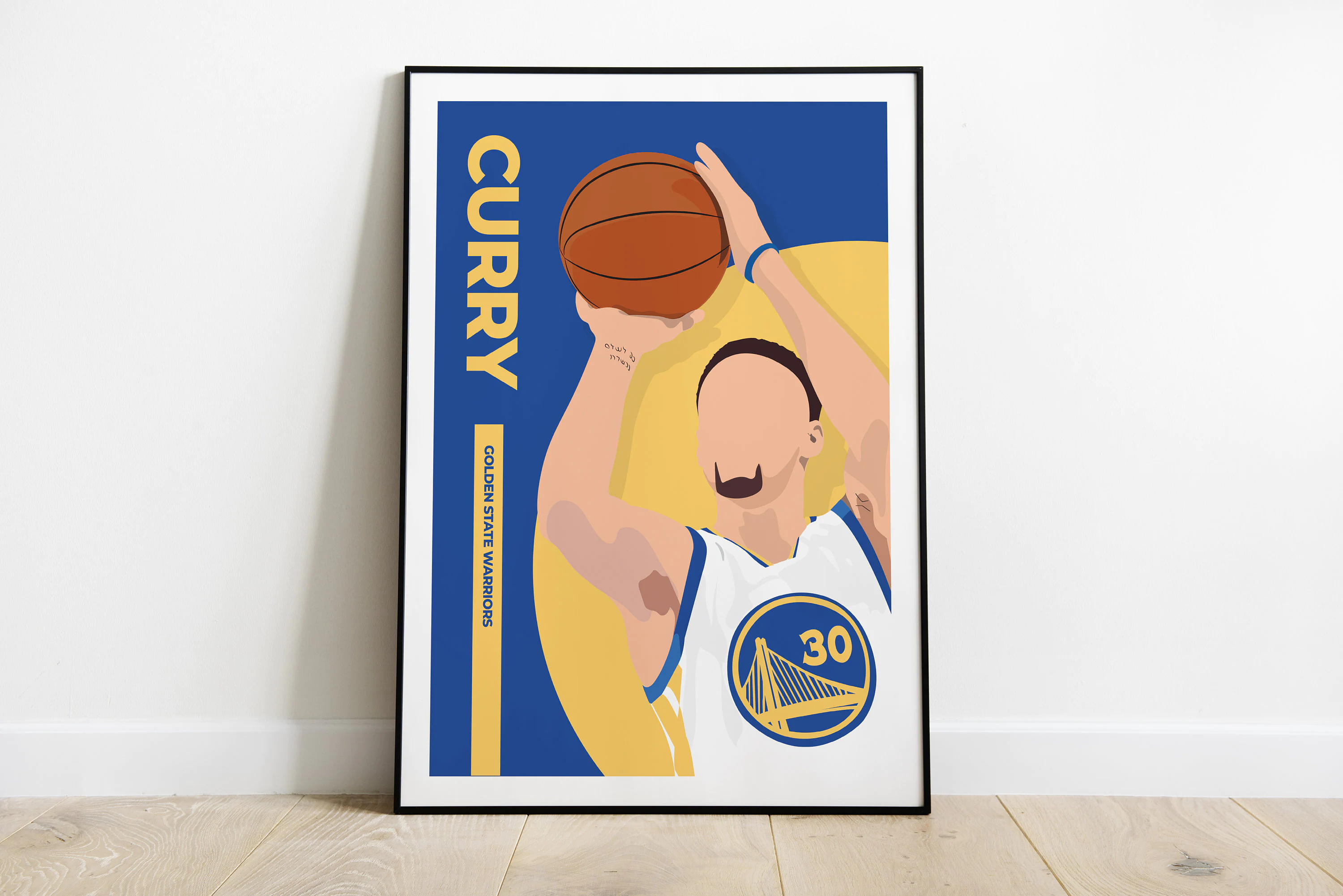 Stephen Curry poster - NBA print - Minimalist basketball poster