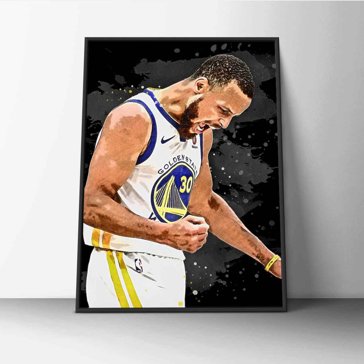 Stephen Curry poster Stephen Curry print  Golden State Warriors wall art man cave