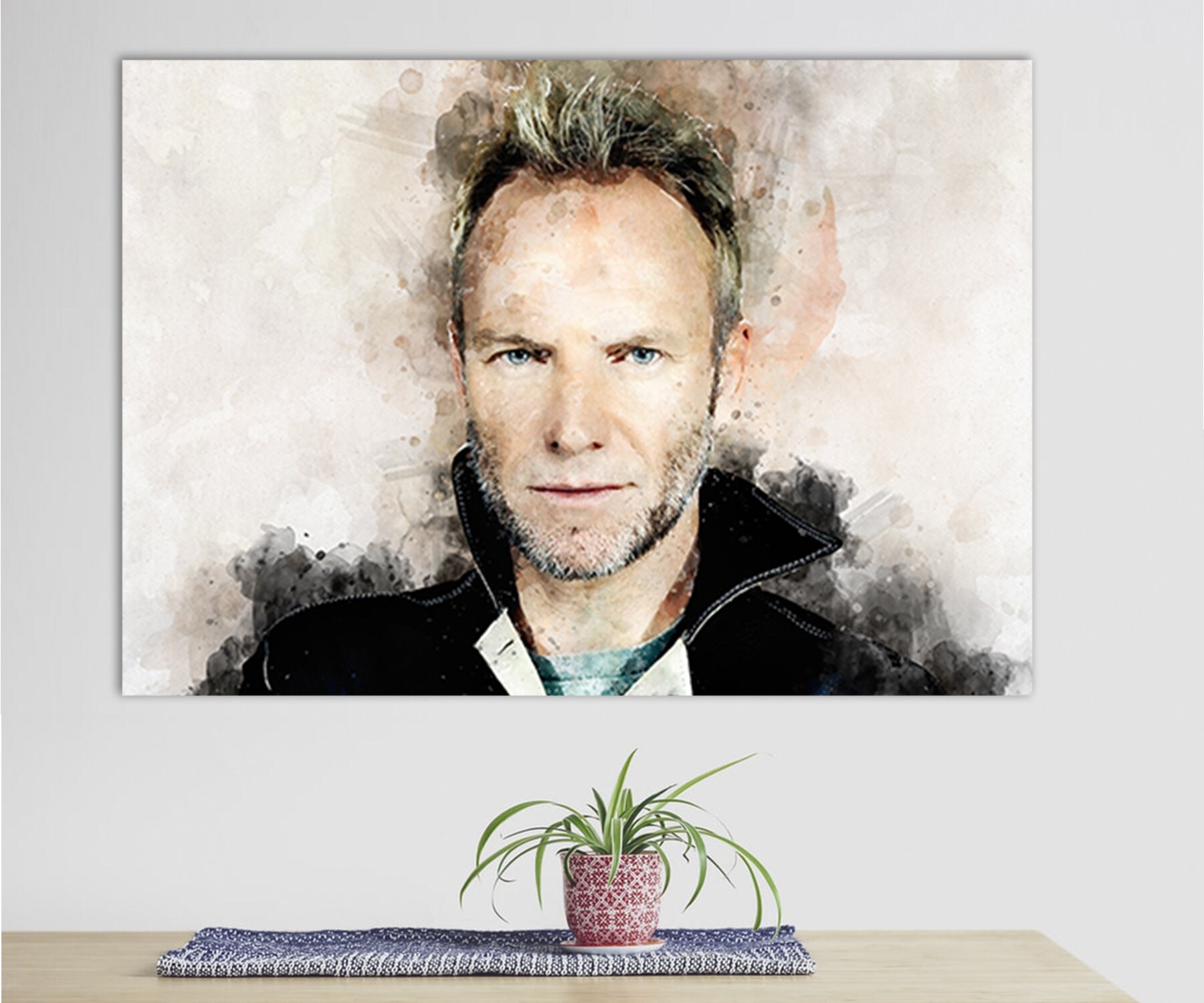 Sting Canvas Print, Sting Wall Art, Canvas Room Decor, Sting Fan Gift, Music Wall Art, Sting Poster, Sting Picture-1