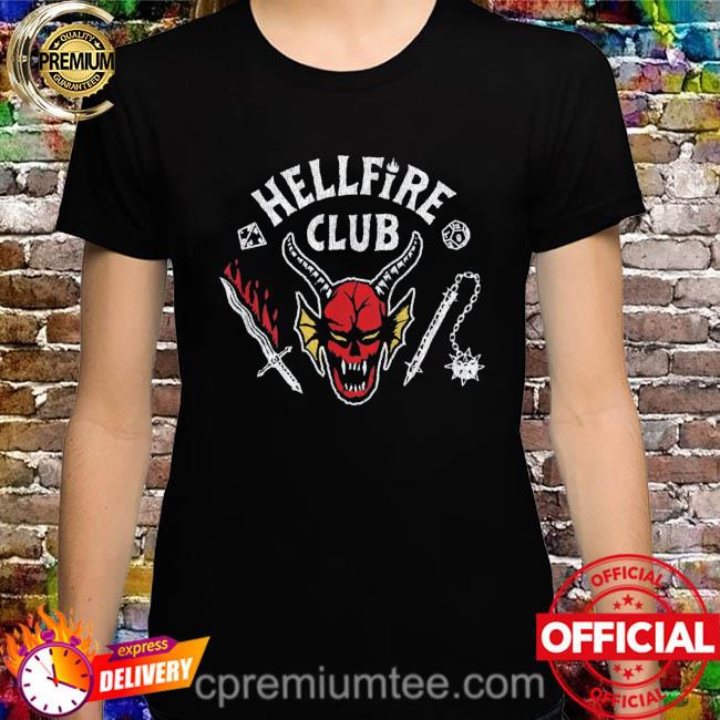 Stranger things 4 hellfire club skull & weapons shirt