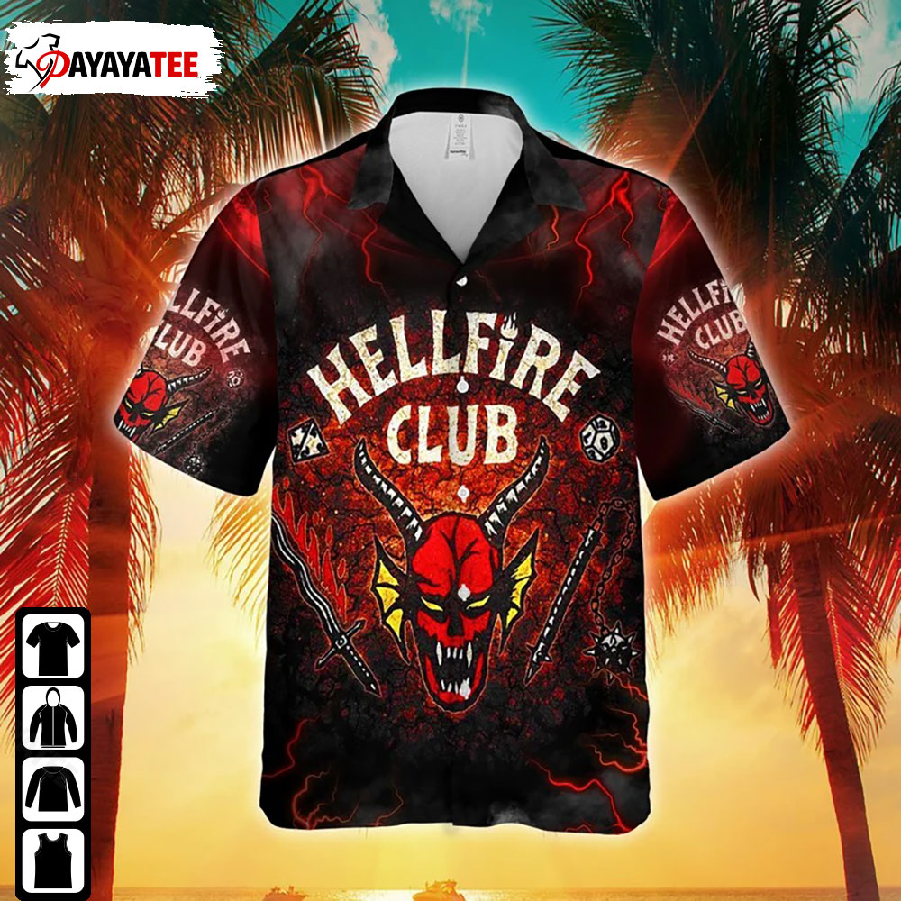 Stranger Things Hellfire Club Hawaiian Shirt Summer