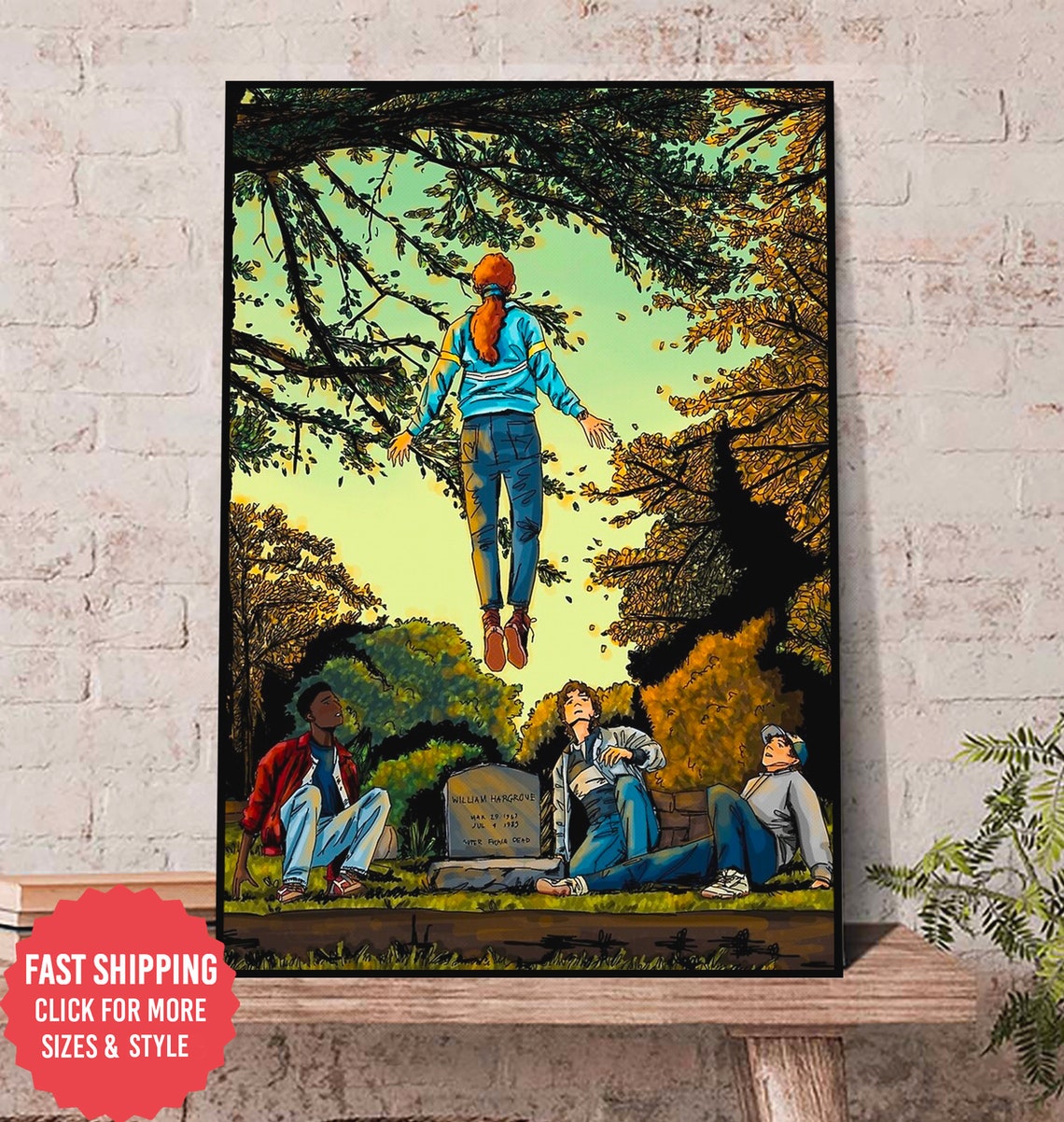 Stranger Things MadMax scenes Canvas Poster, Stranger Things 4 Poster, Max Flying stranger Things Poster, 