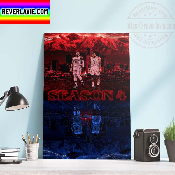 Stranger Things Season 4 Edition NBA Los Angeles Clippers Home Decor Poster Canvas
