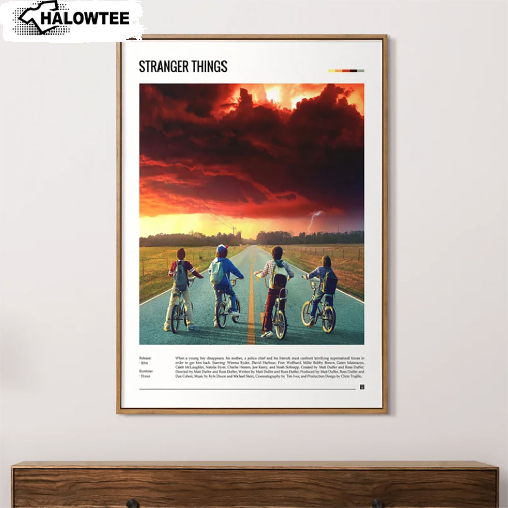 Stranger Things Season 4 Minimalist TV Series Stranger Things Poster Canvas Wall Decor Gift For Fan