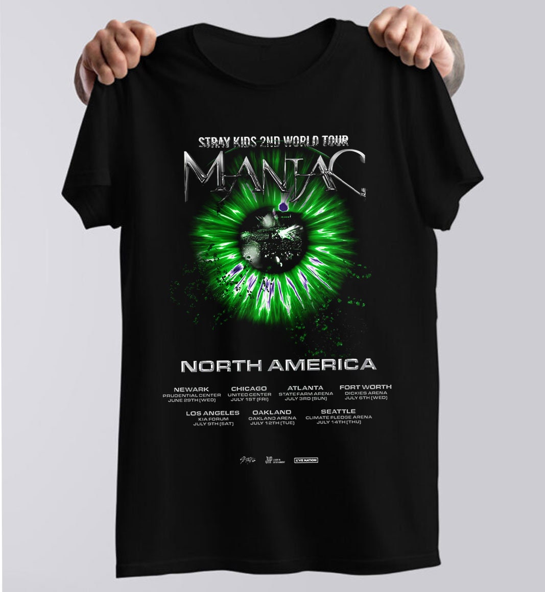 Stray Kids 2nd World Tour Maniac North America Shirt