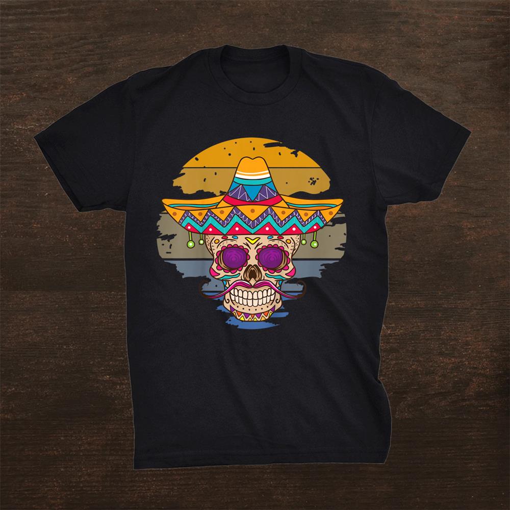 Sugar Skull Dia De Los Muertos Sunset Shirt