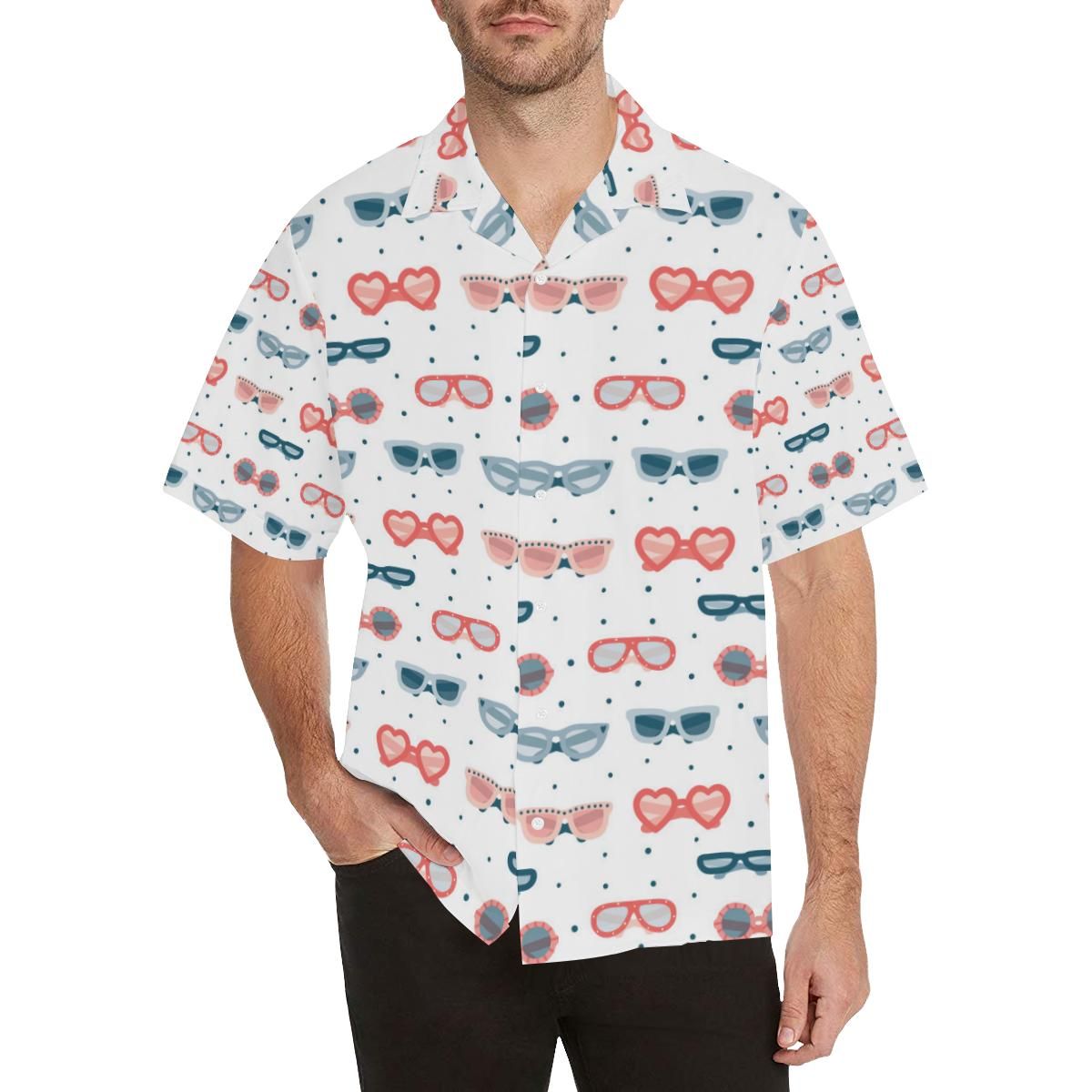 Sun Glasses Pattern Print Design 02 Men’s All Over Print Hawaiian Shirt (model T58)
