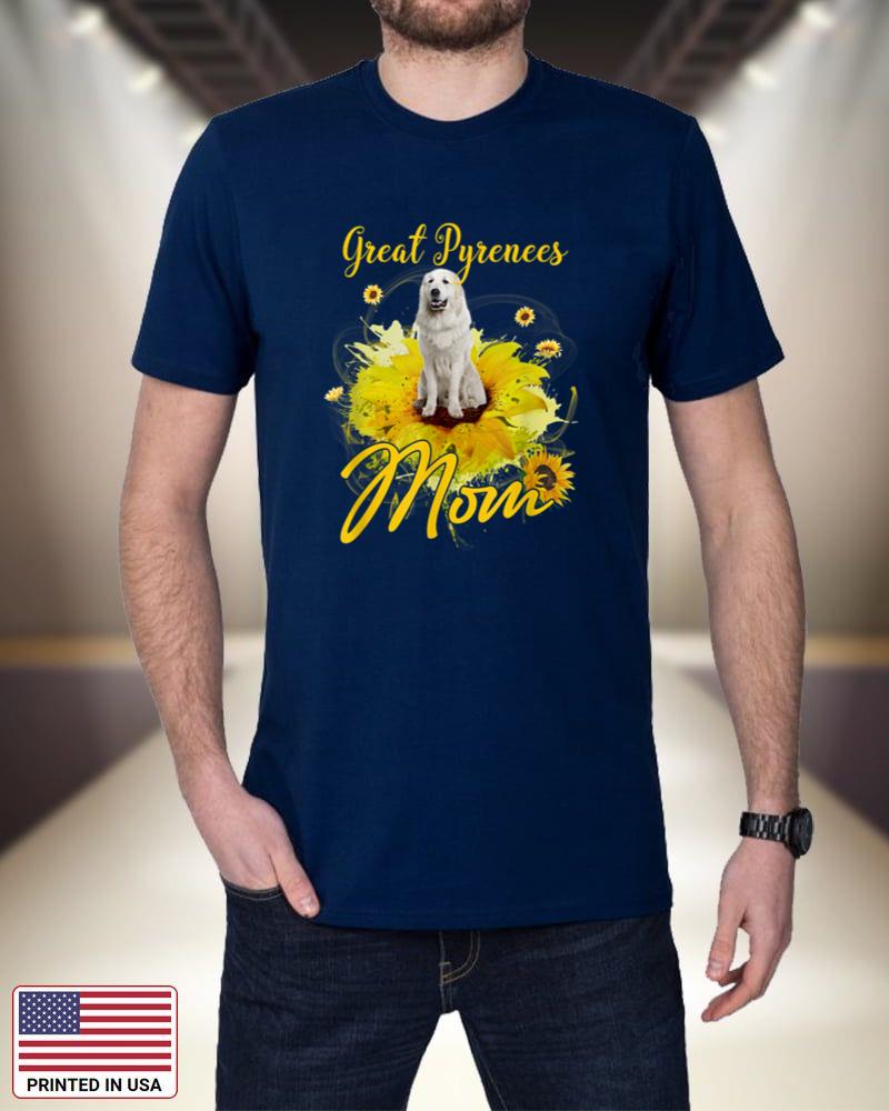 Sunflower Great Pyrenees Mom Dog Lover Mother's T-Shirt_1 52t0x