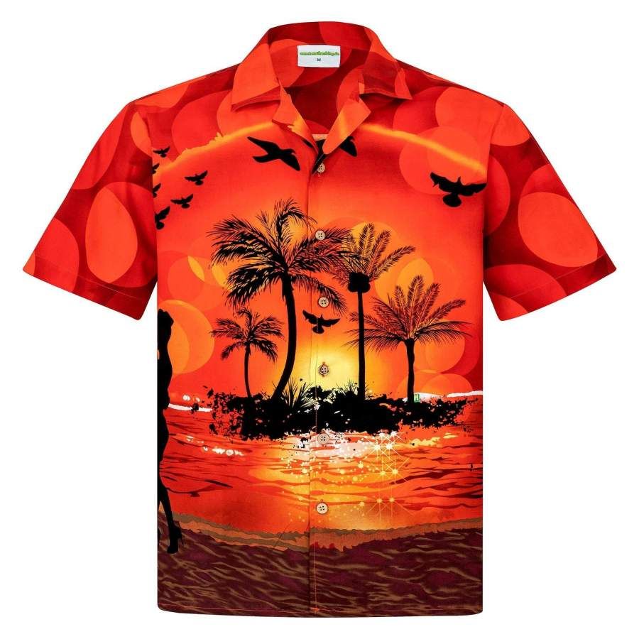 Sunset Summer Vibe Tropical Hawaiian Aloha Shirts