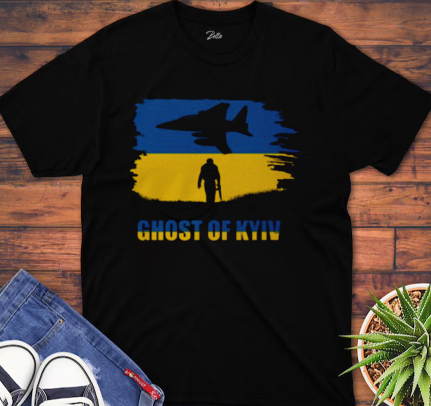 Super Hero Ukraina And Ghost Of KYIV T-Shirt