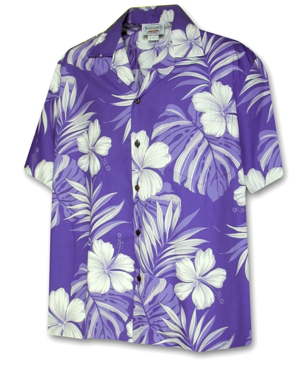 Super Hibiscus Purple Hawaiian Shirt