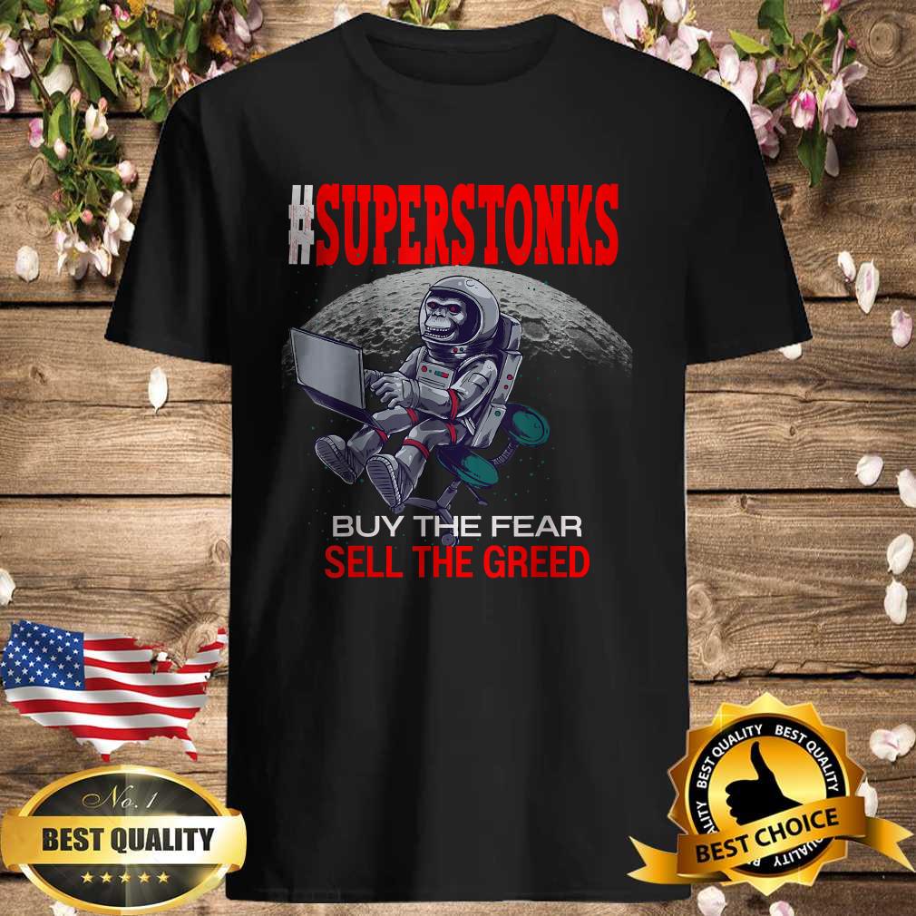 Super Stonks Funny Men’s and Women’s Space Monkey astronaut T-Shirt