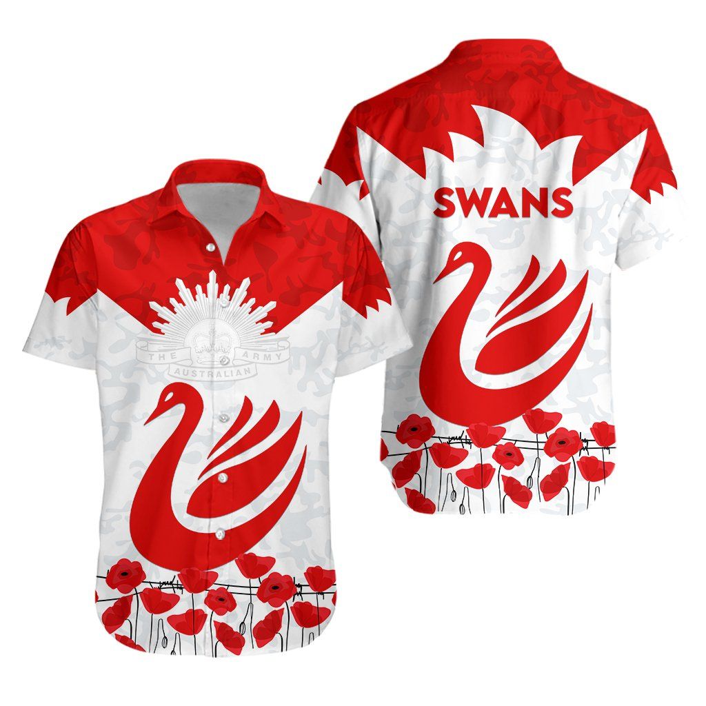 Sydney Hawaiian Shirt Swans Anzac Day Th5