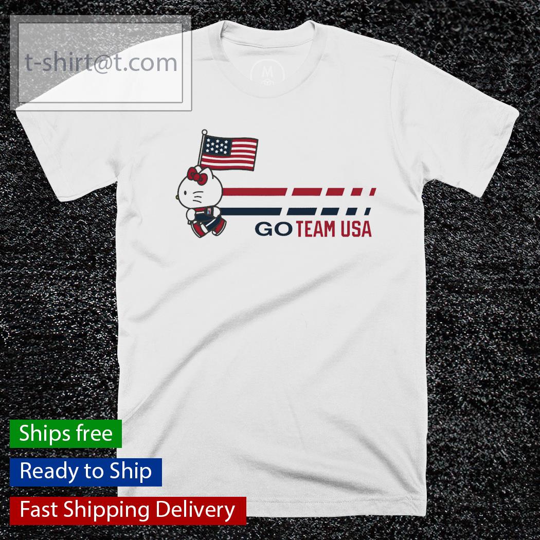 Team USA x Hello Kitty Running with Flag shirt