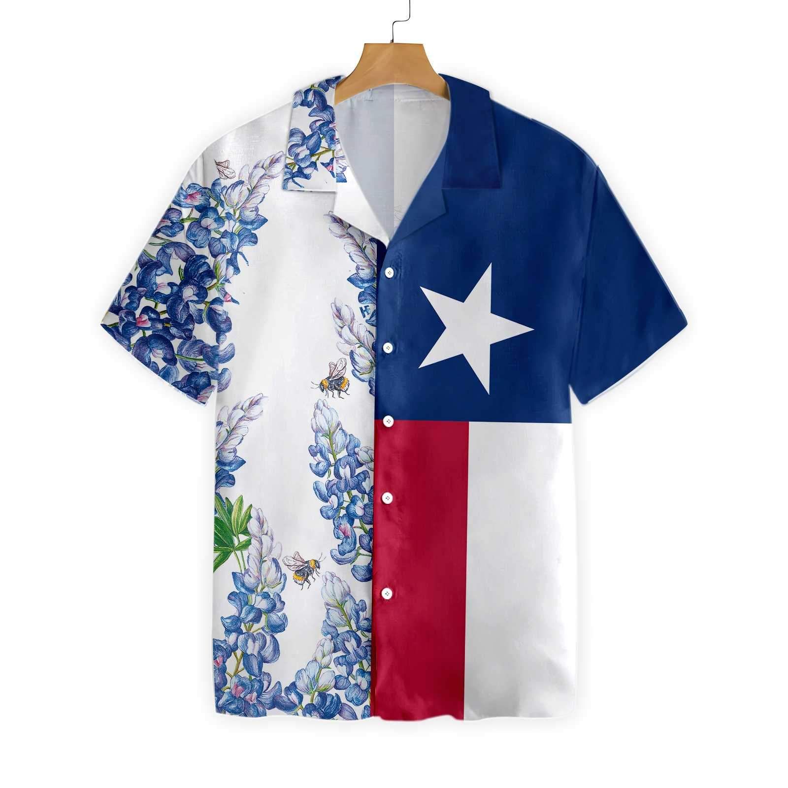 Texas Flag Bluebonnets V2 Ez16 0202 Hawaiian Shirt