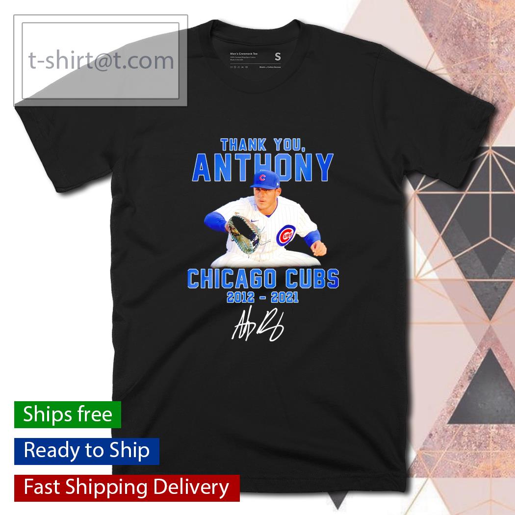 Thank you Anthony Chicago Cubs 2012 2021 signature shirt